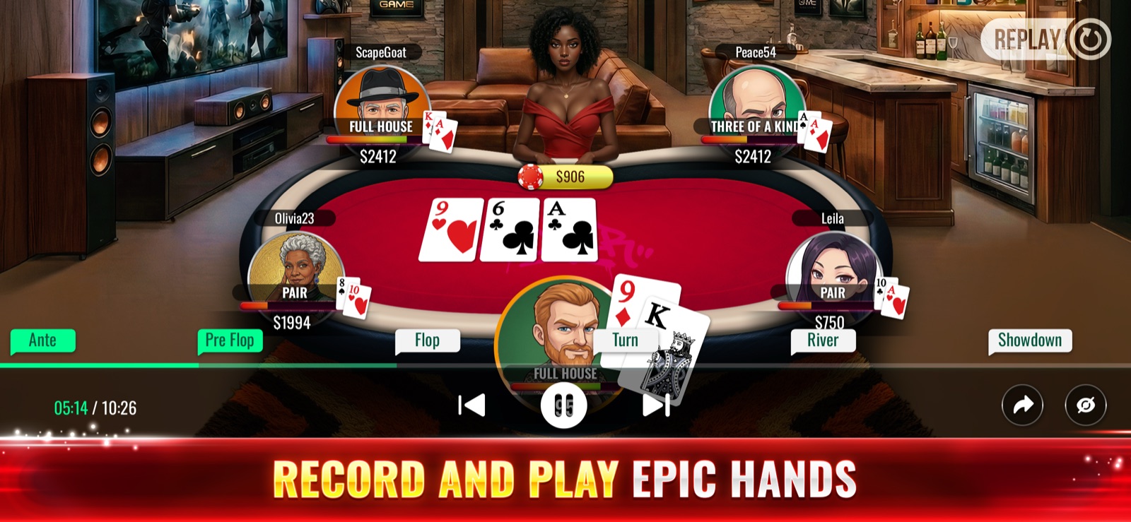 Short Deck: Record and play epic hands